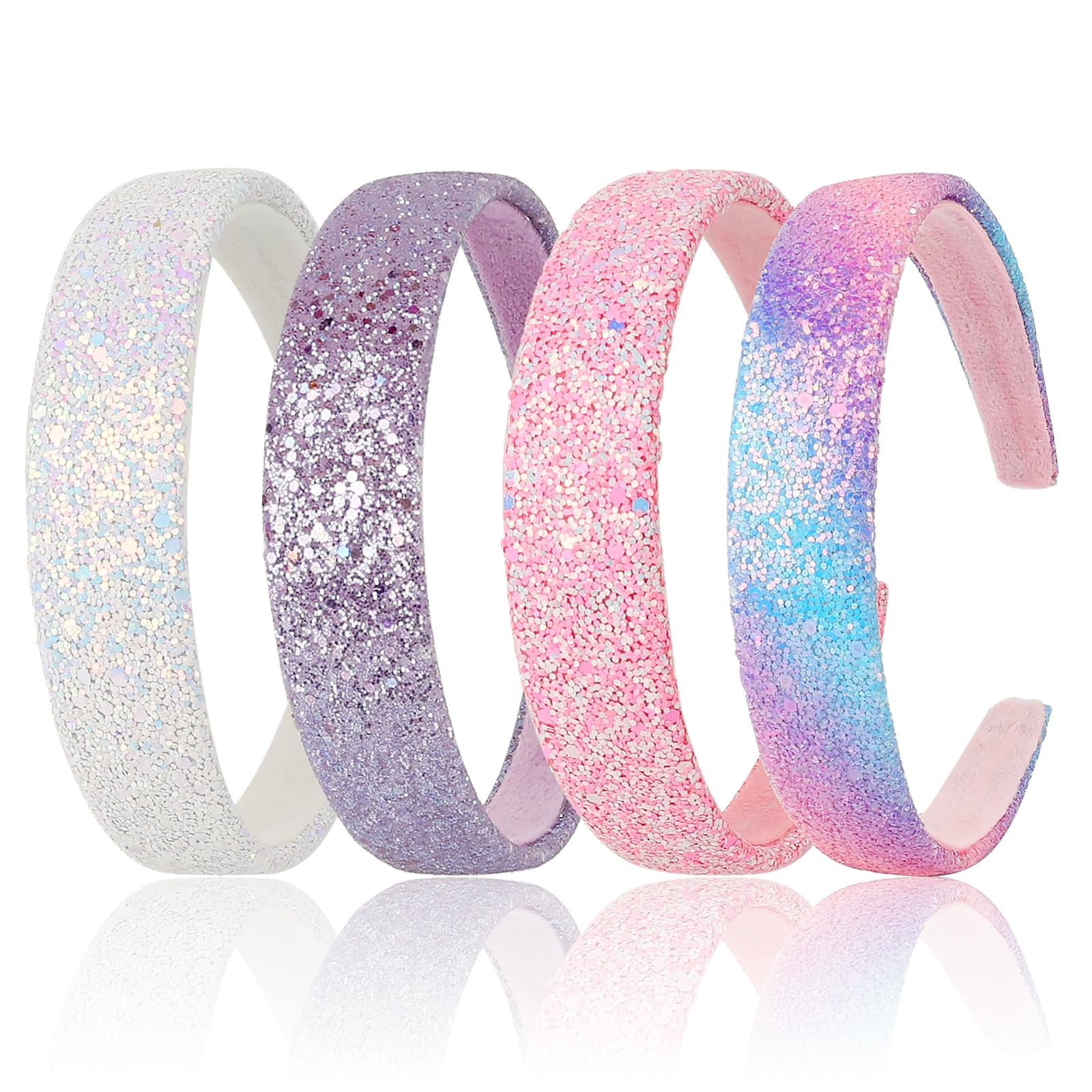 7 Fasce Glitter Donna e Bambina | Kit Convenienza Accessori Capelli