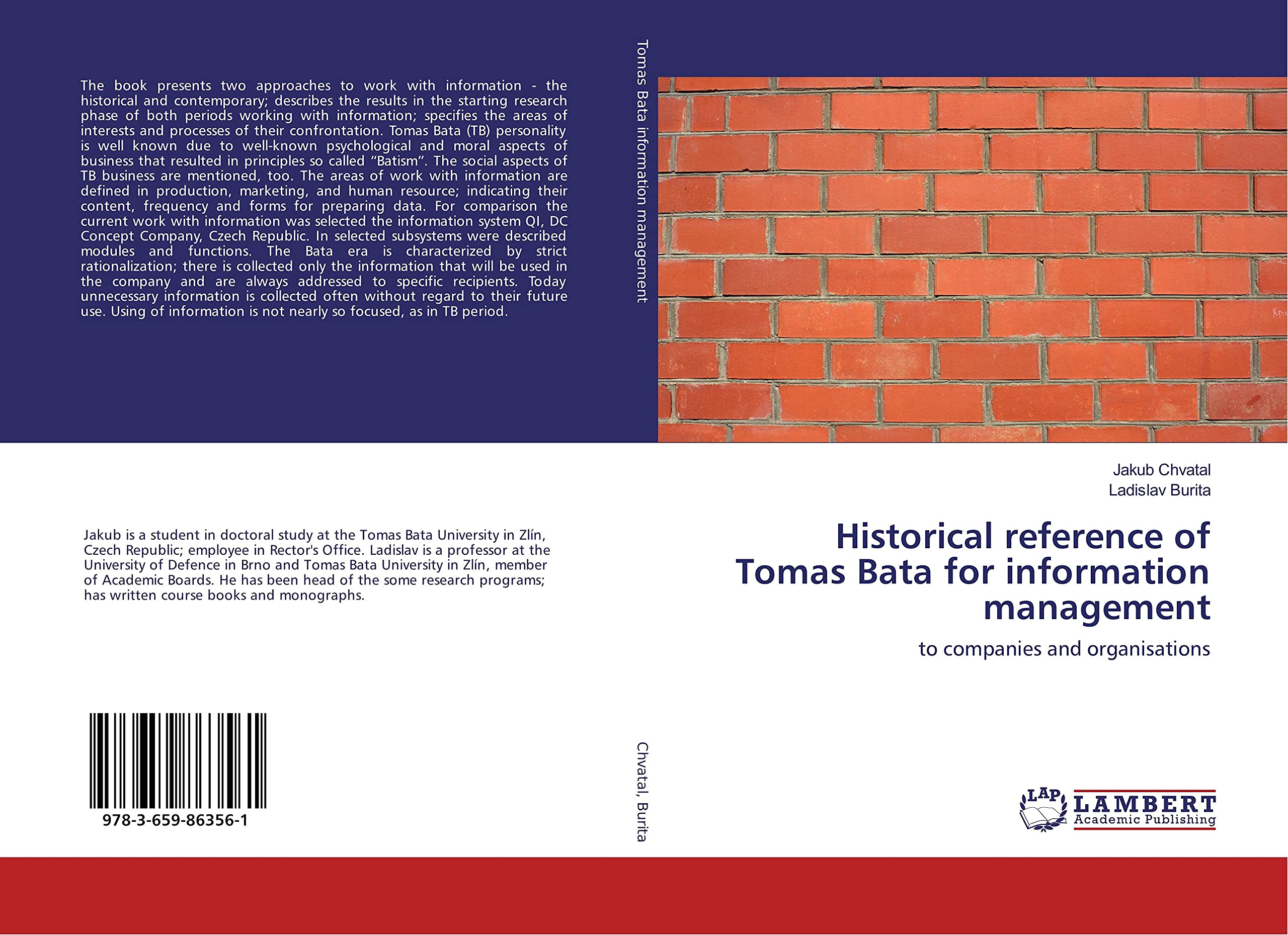 Historical reference of Tomas Bata for information management: to companies and organisations