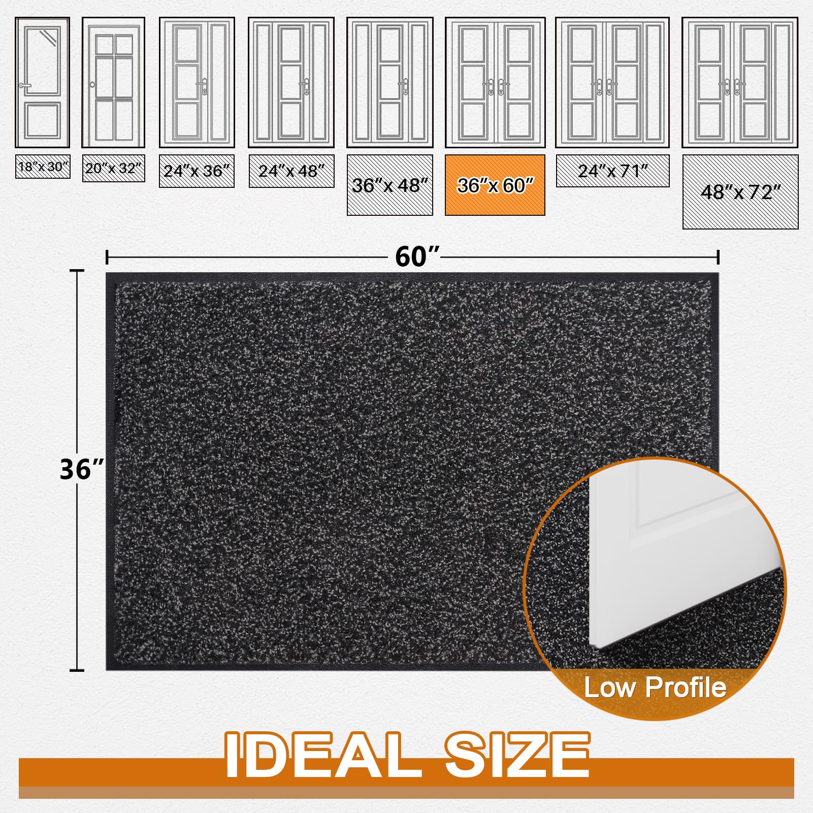 Amazon.com : Mibao Front Door Mat, Dirt Trapper Welcome Mat for