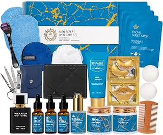 Gifts for Men, 30 Pcs Men's Bath and Body Gift Set, Skin Care Set for Men | Father's Day Gifts, Spa & Self-Care Gift Basket Set, Bath Bomb, Birthday, Husband, Holiday, Dad, Boyfriend, Anniversary