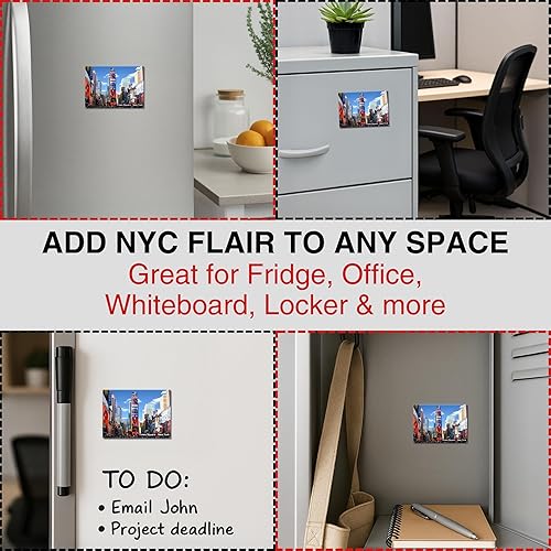 Miniatura 6 de Times Square Panorama - Imán de metal para nevera, monumentos de la ciudad de Nueva York, monumentos de la ciudad de Nueva York, regalo de recuerdo