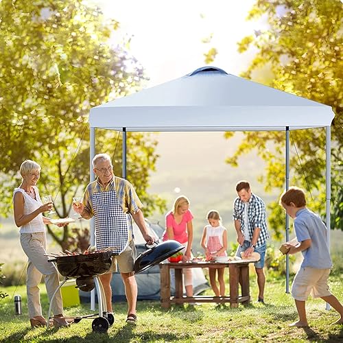 Miniatura 8 de SlowSnail Tienda de campaña desplegable para exteriores con pared lateral, parasol instantáneo de 10 x 10 pulgadas, color blanco