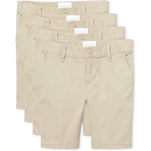 The Children's Place Girls' Chino Shorts, 4 Pack