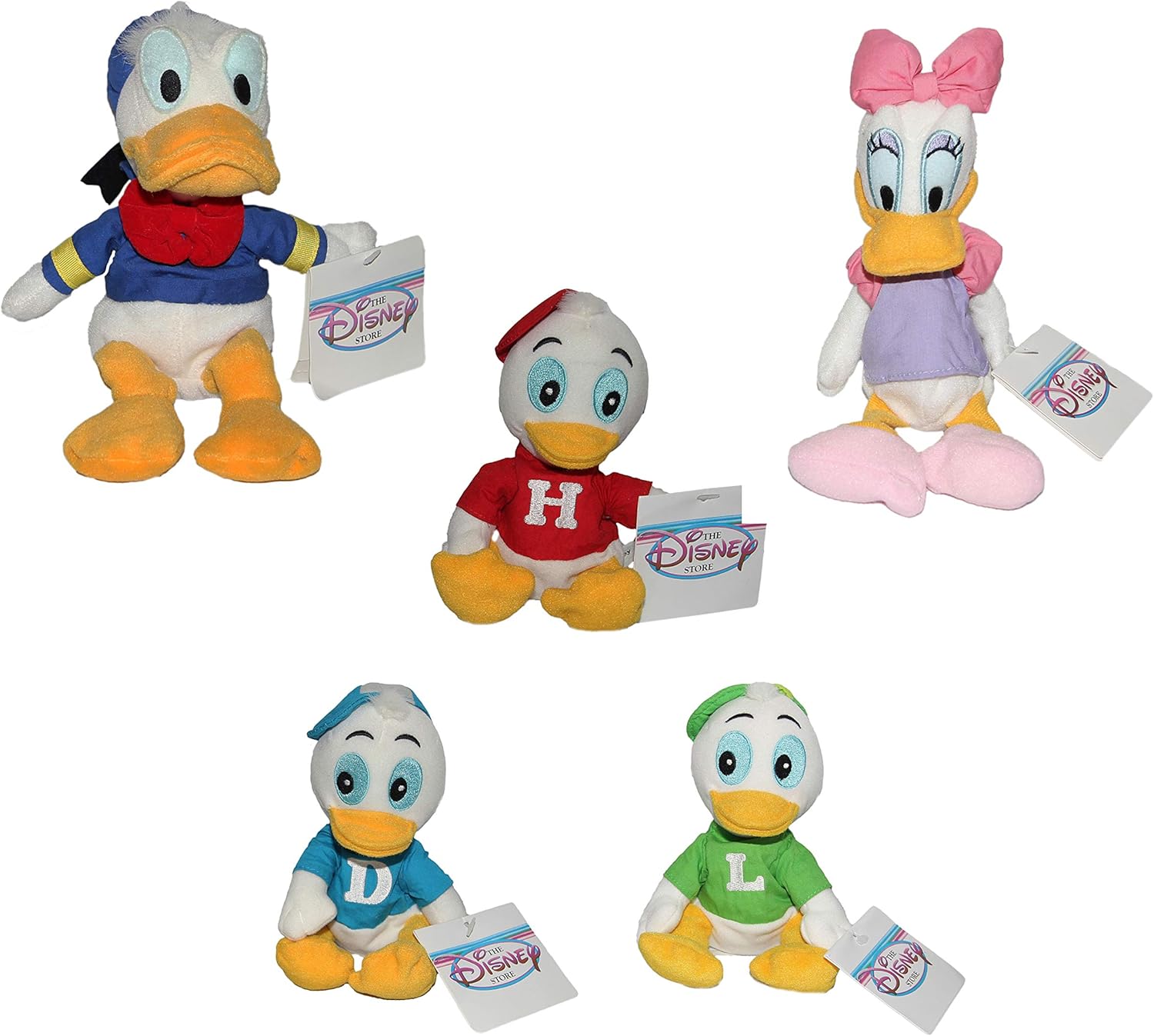 Hard to Find Disney Donald Duck Family Set of 5 7” Plush