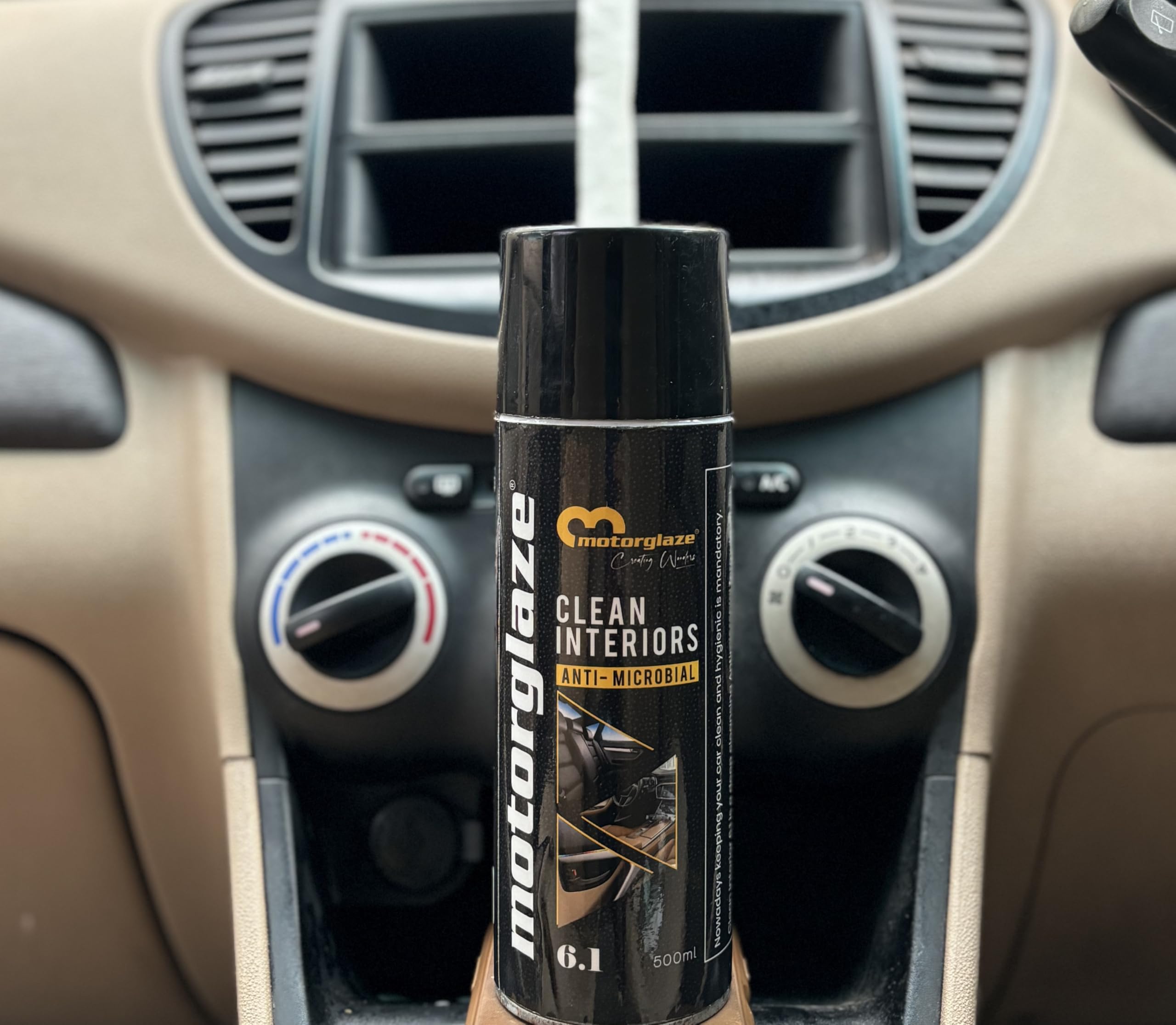 Clean Interiors Antimicrobial Foam Spray β Deep Cleansing Car Dashboard & Leather Seat Cleaner, Removes Contaminants, Restore natural look. Car Interior cleaner (Foam Based) 3