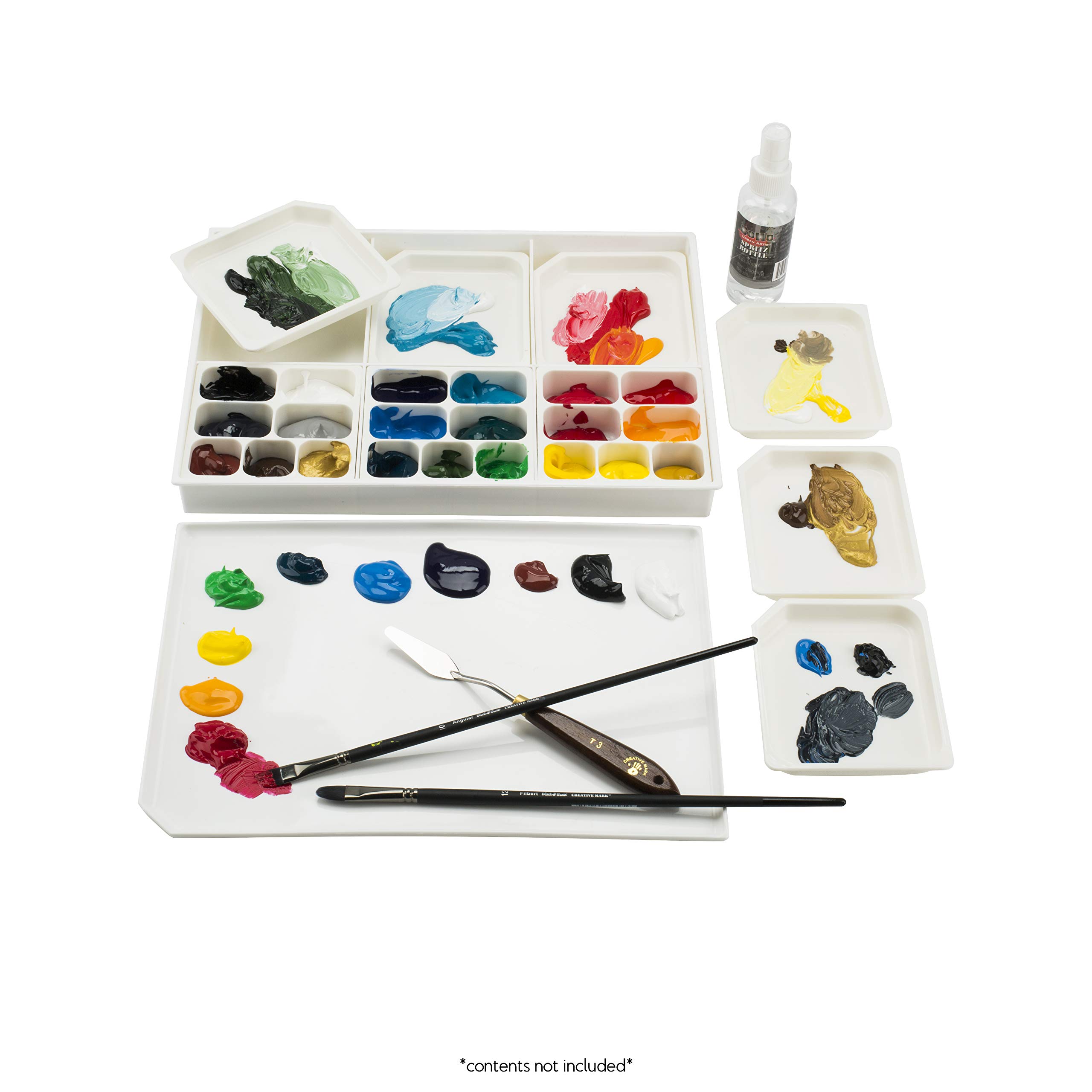 Creative Mark Butcher's Tray Palette – Weiße Emaille-Mischpalette Für Künstler (verschiedene Größen)