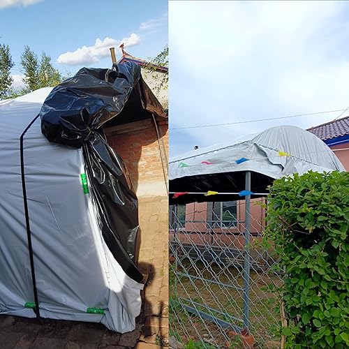 Miniatura 6 de HFS (R) Película de Panda Blanco y Negro 5.5 Mil 100% Virgen Película de Polietileno para Agricultura y Horticultura (10X50FT)