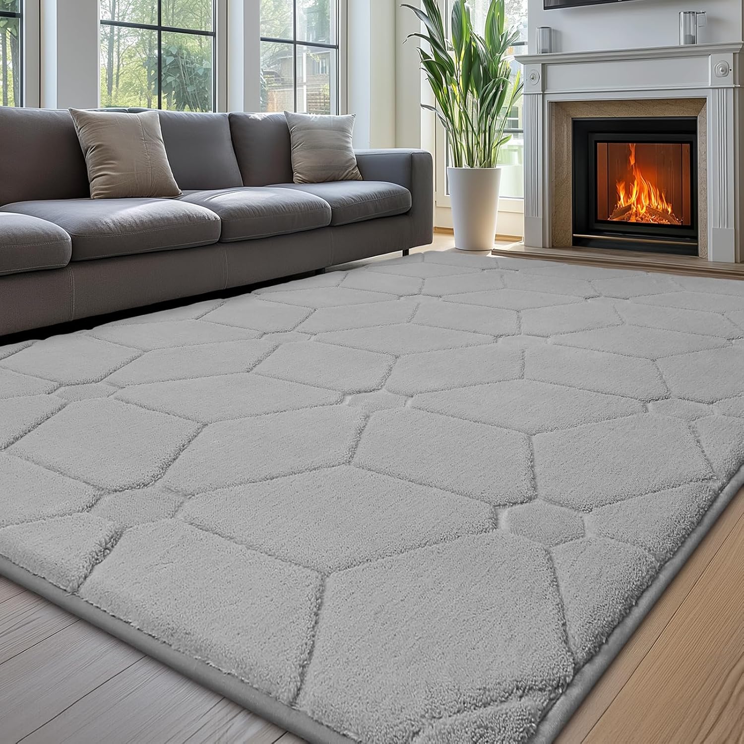 Sour Lemon 8x10 Area Rugs for Living Room, Soft Large Area