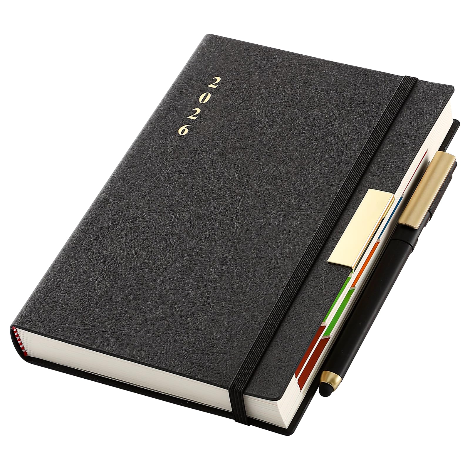 Agenda Académique 2026, Journalier Et Mensuel, Avec Couverture Rigide, Organisé De Janvier 2026 à Décembre 2026, Agenda Mensuel Journalier Avec Onglets Mensuels, Poche Intérieure, Stylo, Boucle Pour