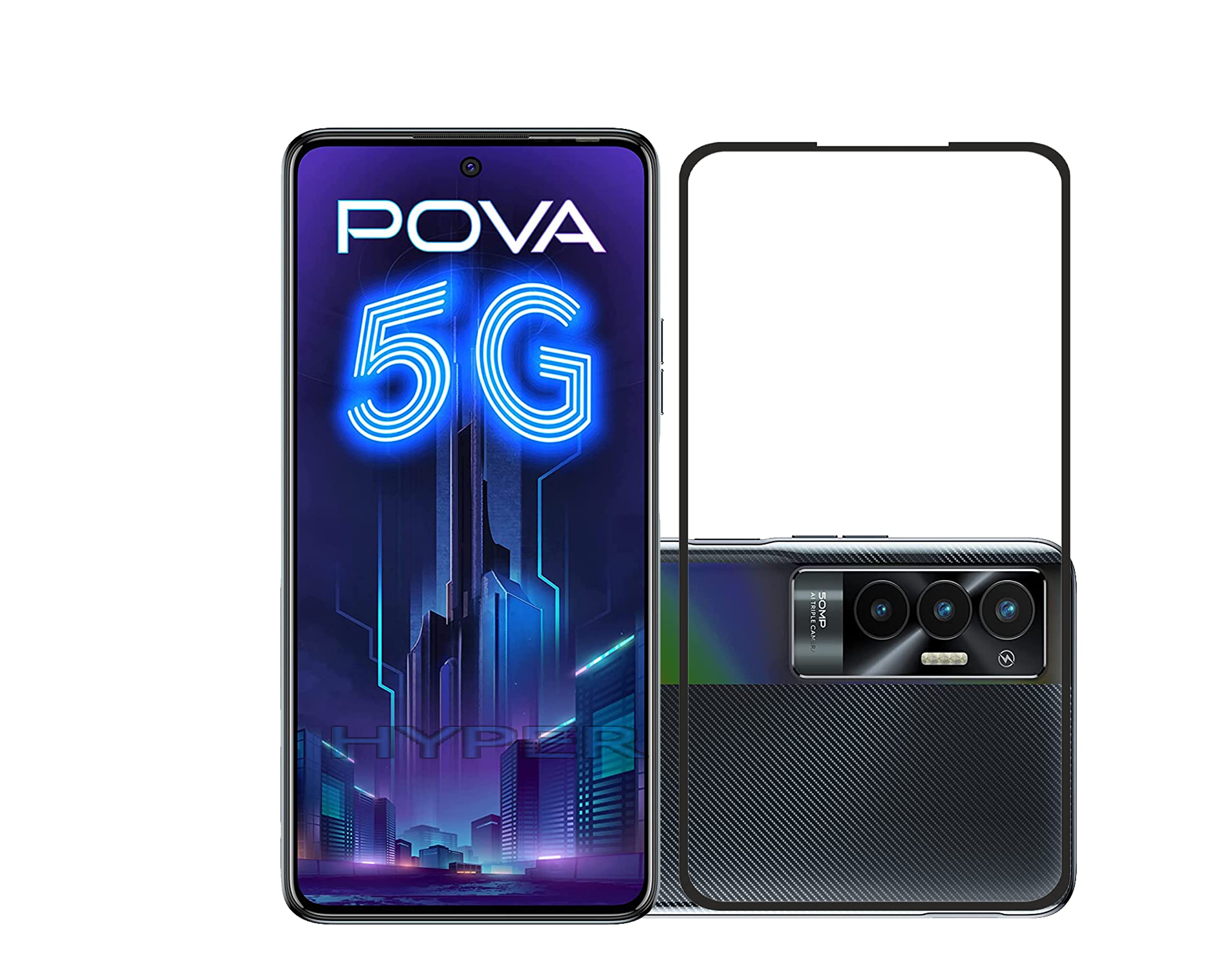 HYPER® Compatible with Tempered Glass for Tecno Pova 5G Screen guard Full HD Quality Edge to Edge Coverage (BLACK) (Pack of 1) (B09SN4B7ZN) Amazon Price History, Amazon Price Tracker