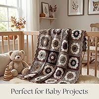 Vista 4 de About Strings GOTS 100% hilo de algodón orgánico, juego de caja Expresso de 9 colores neutros, peso DK real, lavable a máquina, seguro para bebés