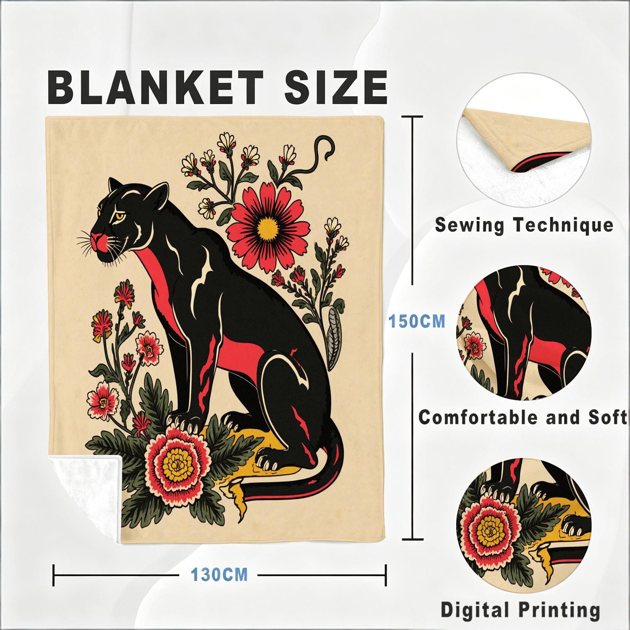Coperta Pile Matrimoniale 240x260 cm Leopardo Nero, Coperta XXL Super Morbida Multiuso Come Copriletto o Plaid da Salotto, Calda e Leggera, Protezione dal Freddo, AW6072