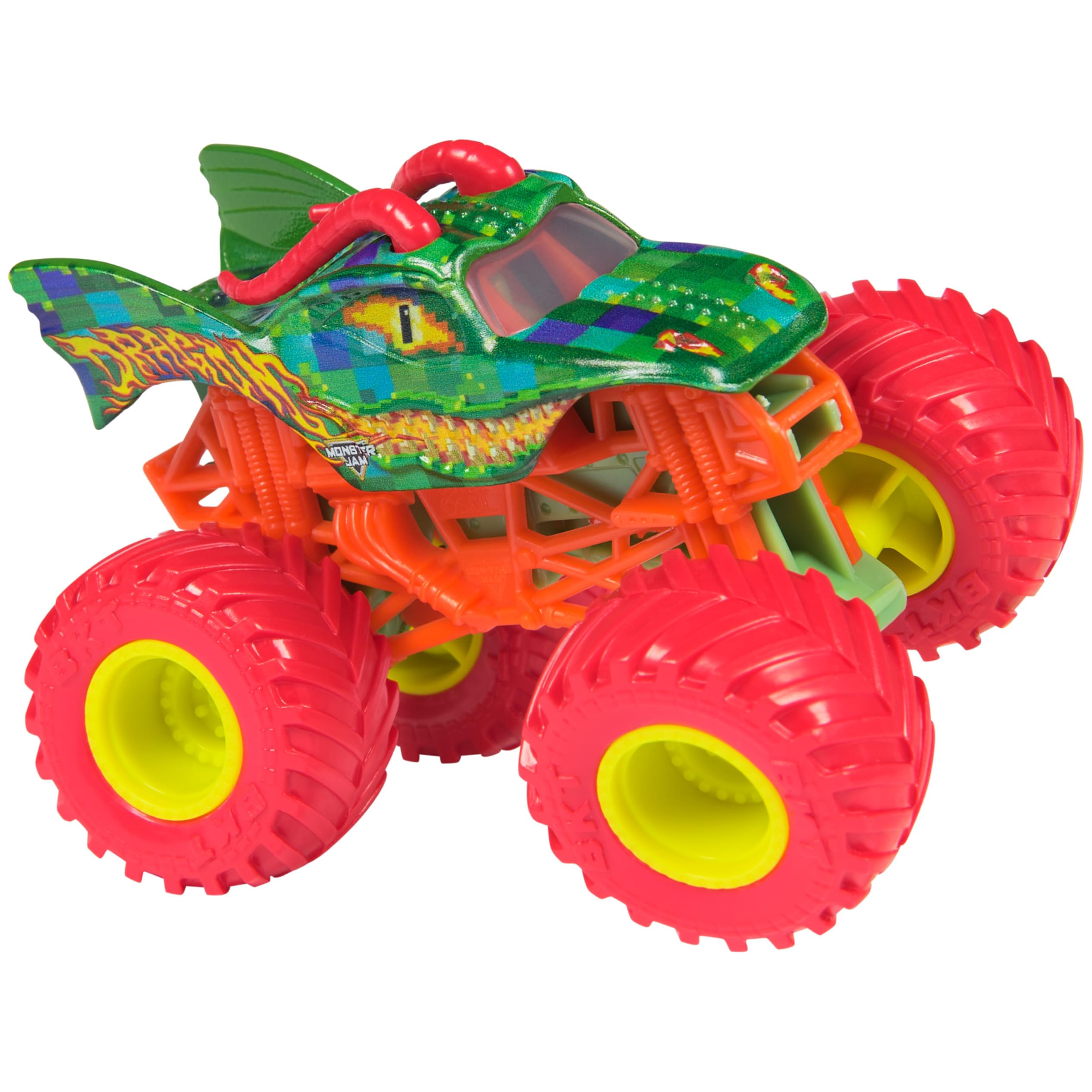 Monster Jam Dragon Monster Truck - Veicolo pressofuso in scala 1:64