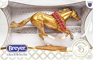 Breyer Horses Traditional Series - Secretariat 50th Anniversary Model | Limited Edition | Horse Toy Model | 14.25" x 9" | 1:9 Scale | Model #1874, Gold