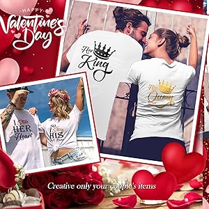 Valentine's Day Iron on Transfer Decals Patches for Shirts, Heflashor 12PCS Heart Leopard Appliques Red Buffalo Heat Transfers Stickers Patches for Couples Shirts Clothing, Hoodies Design