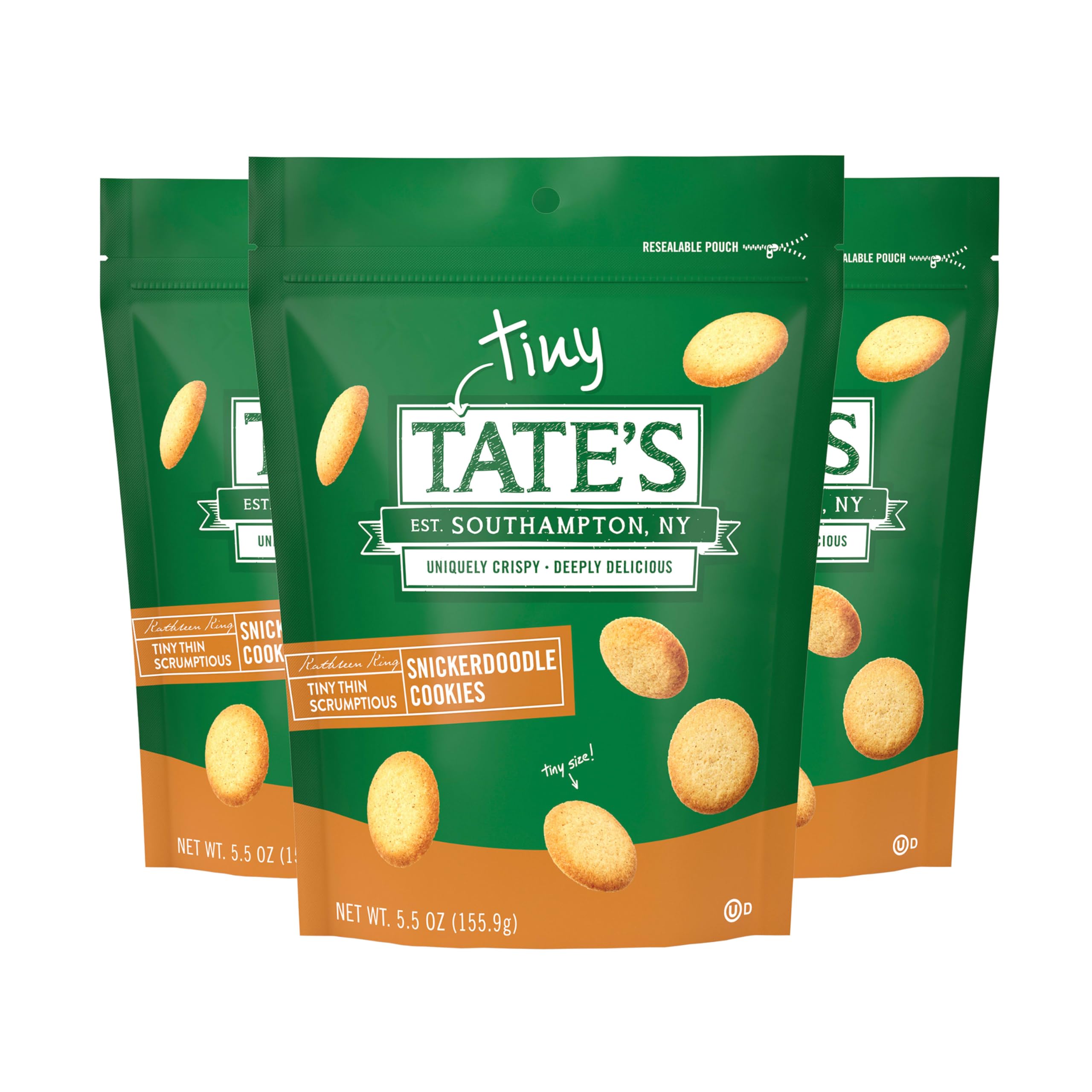 - Tate's Bake Shop Tiny Snickerdoodle Cookies, 3-5.5 oz Bags