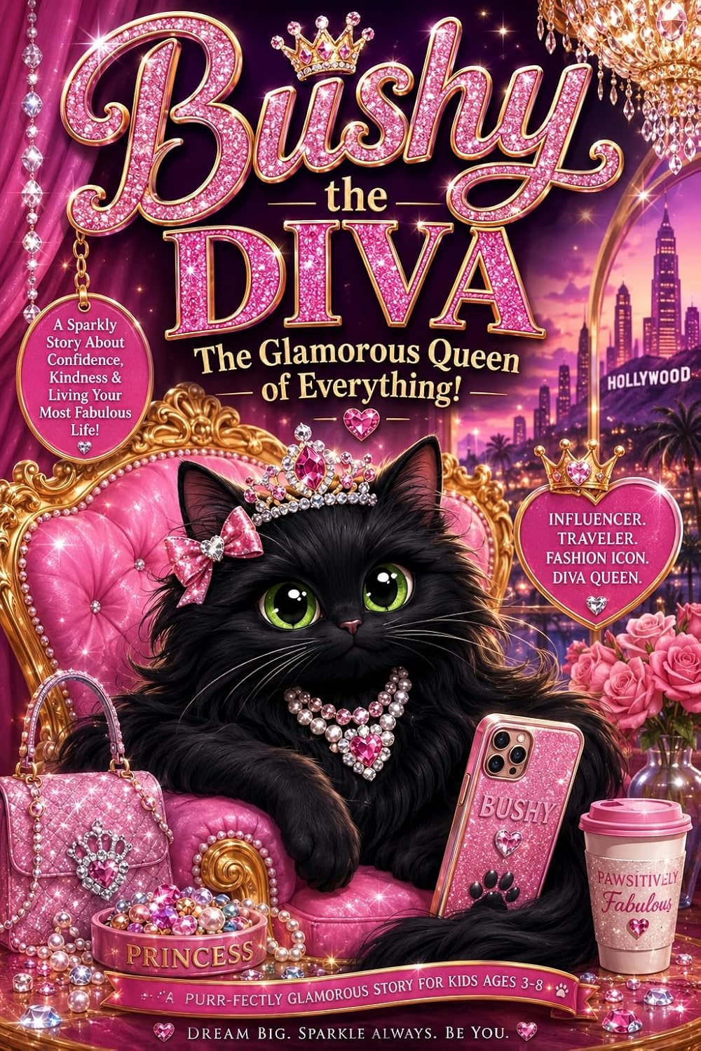 Bushy the Diva Queen The Glamours Cat of Everything Kids Book Ages 3-8