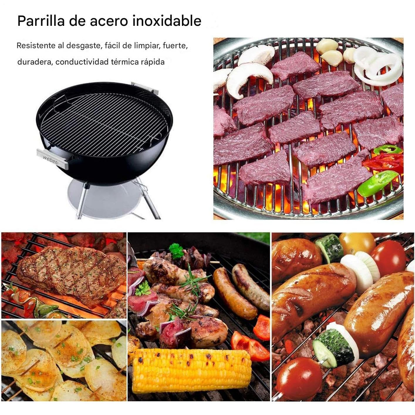 Rejilla para Barbacoa Y Parrilla Acero Inoxidable Multiusos Rejilla para | Malla De Alambre Para Barbacoa Y Asado Para Camping, Aire Libre, Jardín, Patio, Terraza, BBQ, Acero Inoxidable