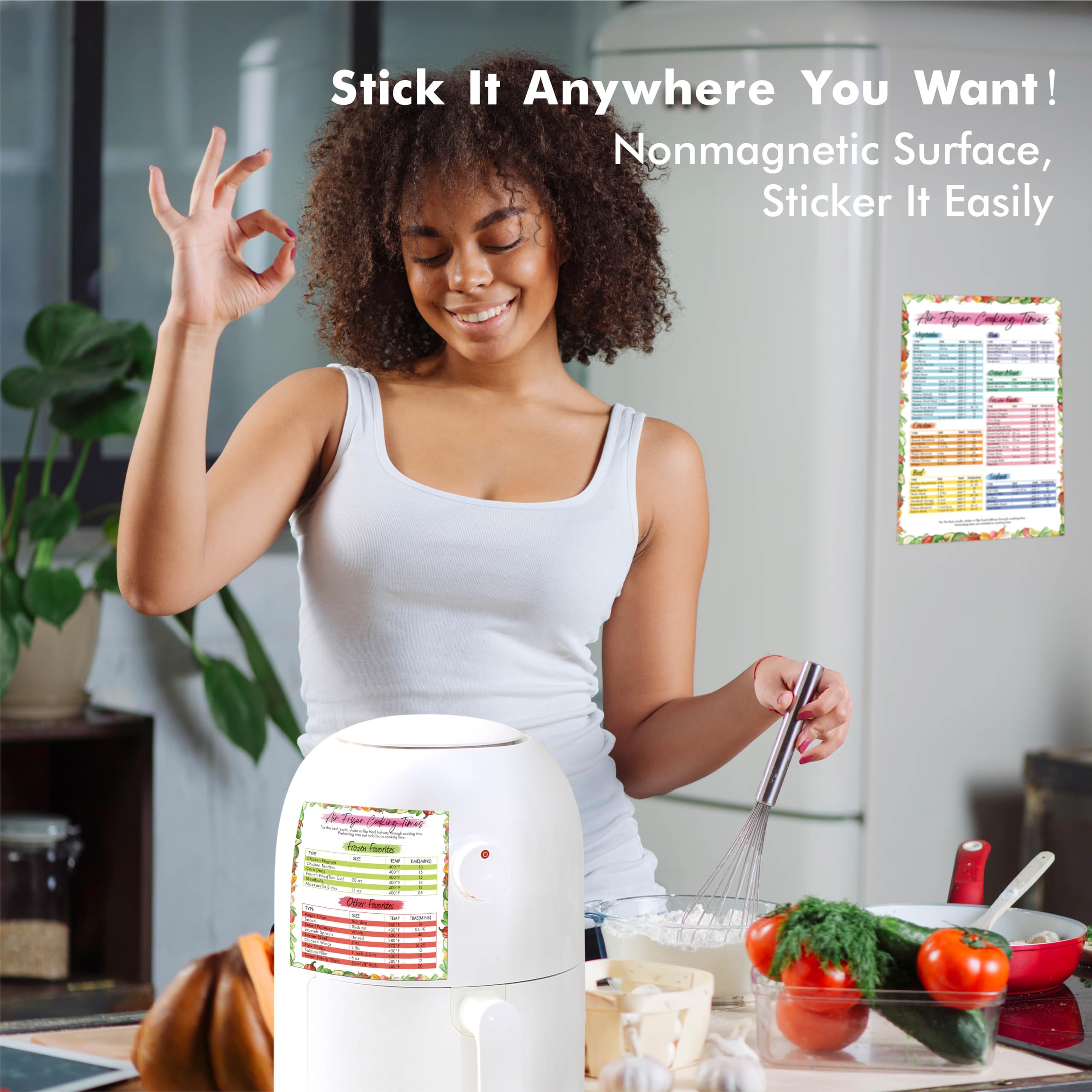 Air Fryer Cheat Sheet Set - Cooking Times Guide -5 Air Fryer Cheat Sheet Set - Cooking Times Guide -5