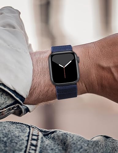 Miniatura 9 de TOYOUTHS Correa elástica compatible con Apple Watch Band Scrunchies elástica Solo Loop de nailon suave para iWatch Ultra 12 (1.732 pulgadas), Series