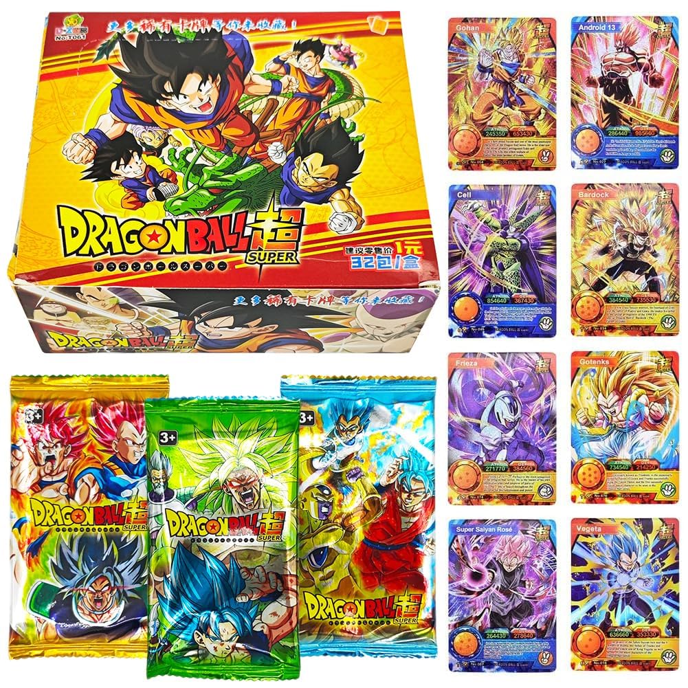 Drragonball Trading Cards, 192 PCS Goku Card Sets Anime Cards