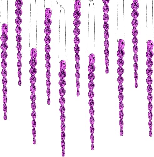Vista 74 de 30 piezas de carámbanos de plástico retorcidos de plástico de carámbanos de Navidad, decoración colgante para árbol de Navidad, fiesta de Navidad