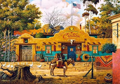 Charles Wysocki - Rompecabezas de madera para adultos de 300 piezas grandes - Paseo del domingo por la mañana - Rompecabezas moderno de 300 piezas