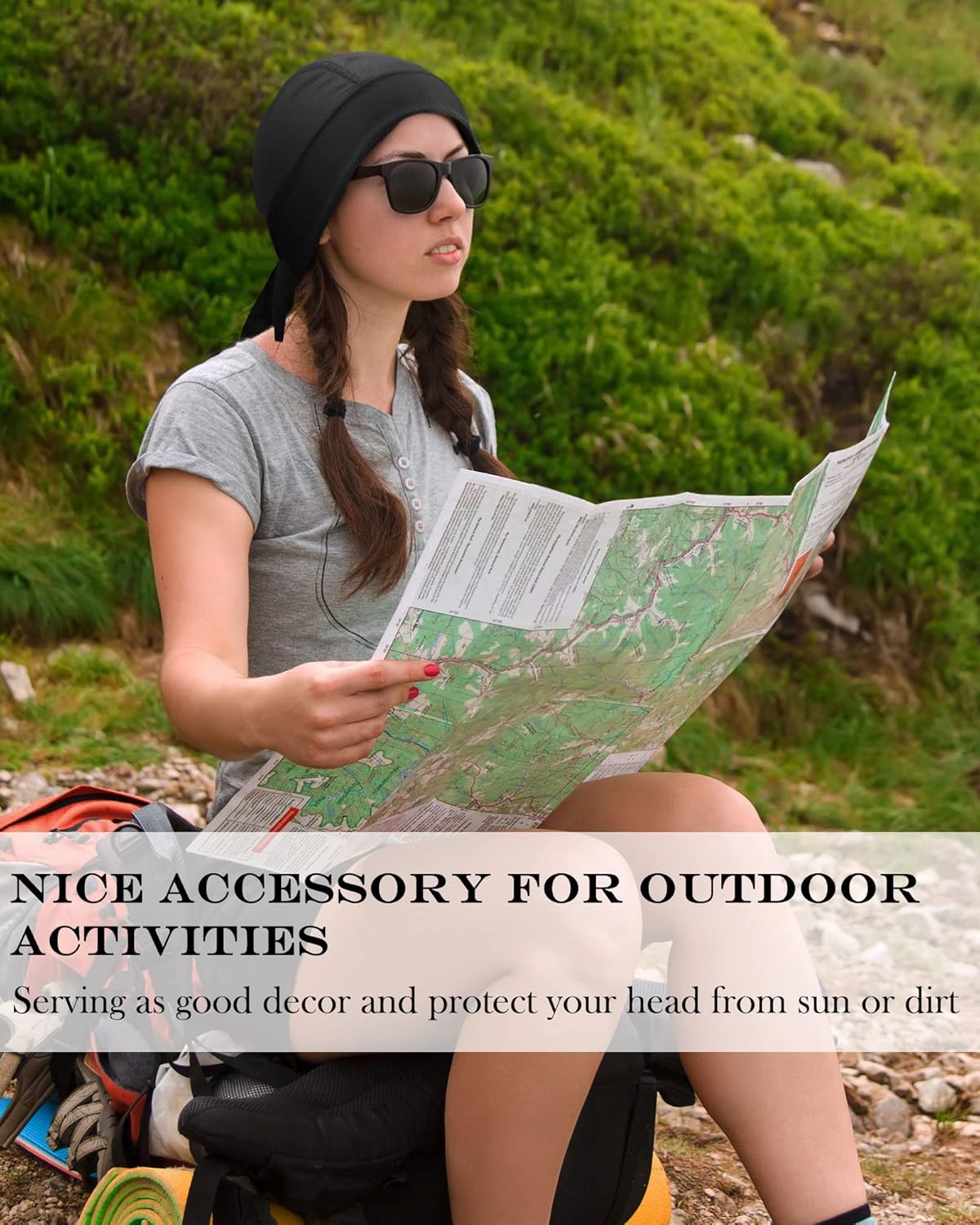 Foaincore 8 Pack Do Rag Skull Caps for Men Sweat Wicking Doo Rags Cooling Helmet Liner Cycling Motorcycle Bandana - Image 5