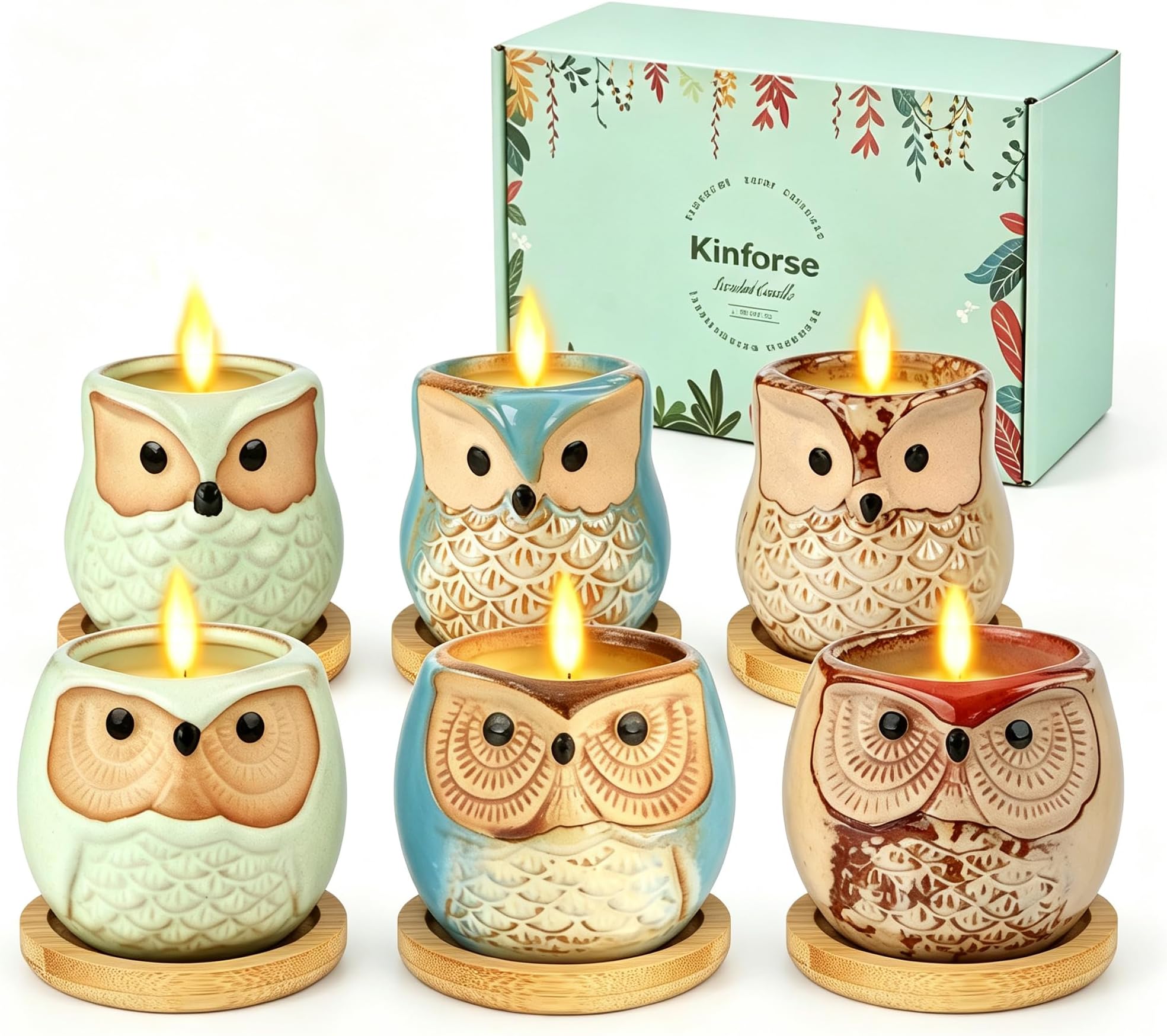 Owl Scented Candle Set of 6