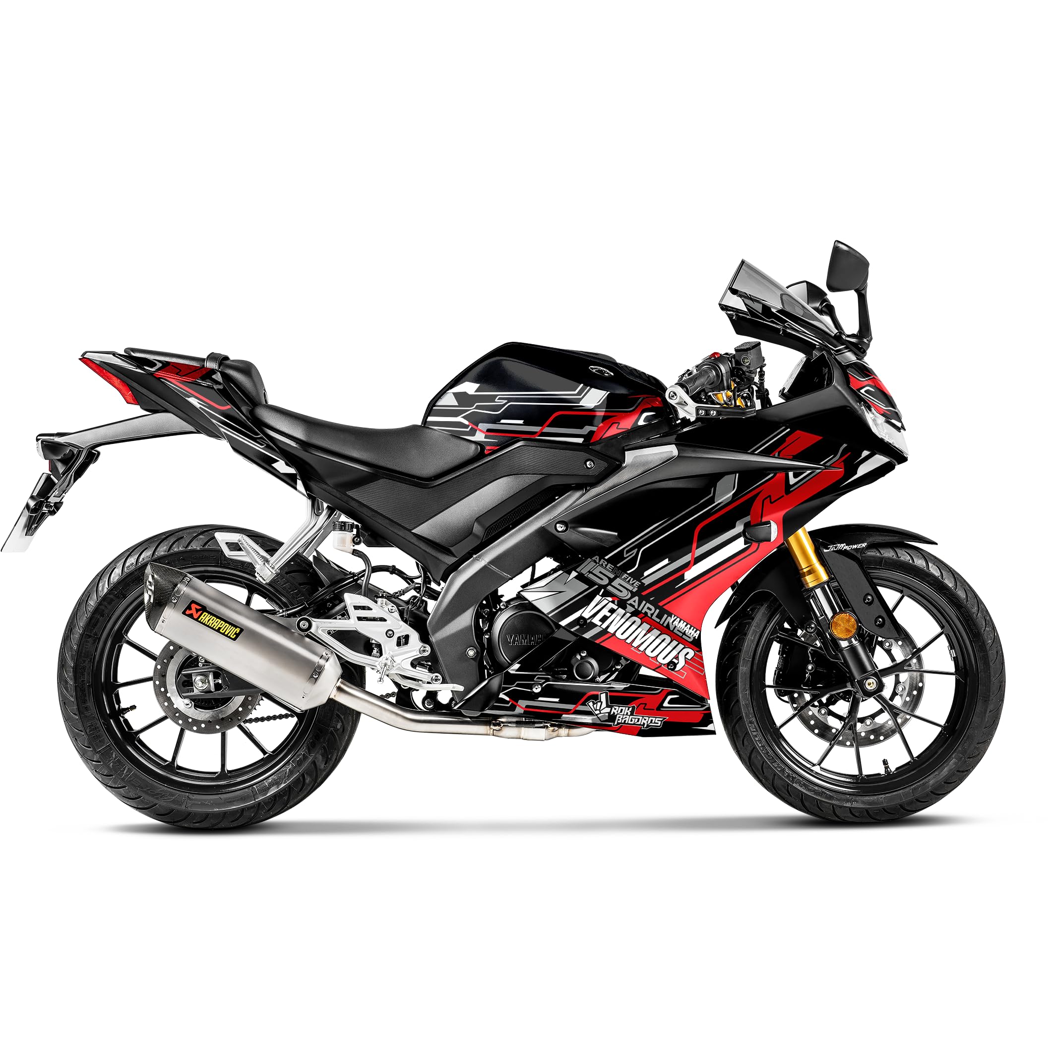 R15 V3 Graphic Kit| Black Red VNM| by Motocross Graphix| Printed on Premium Vinyl with Ultra Gloss Laminate, Waterproof, Precise Precut Sticker, Non-Fading, Pack of 1 for Full Bike-image-36