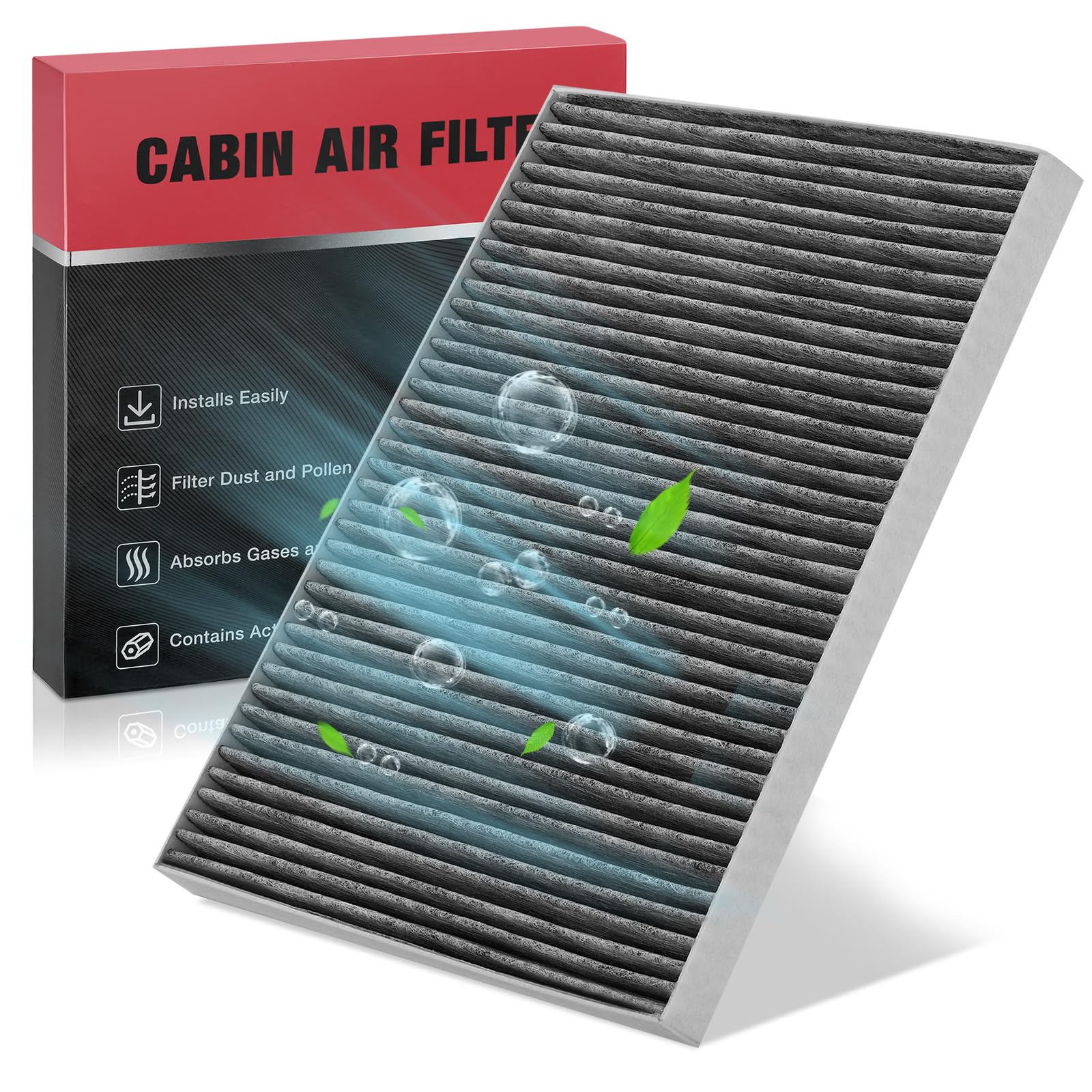 BDFHYK Cabin Air Filter with Activated Carbon Compatible with Chrysler Pacifica 2004-2008, Town & Country 2001-2007, Voyager 2000-2003, Grand Voyager 2000, Compatible with Dodge Caravan/Grand Caravan