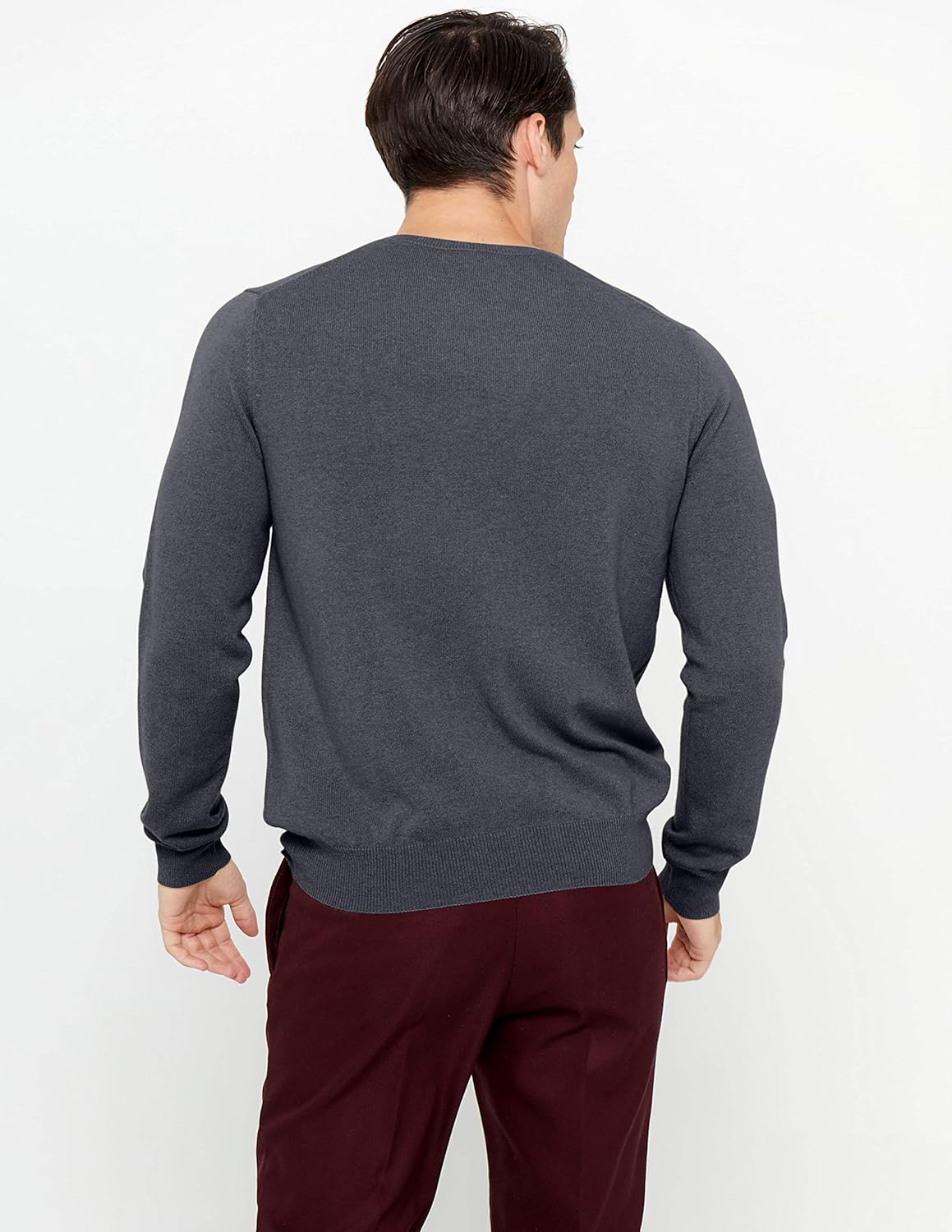 State Cashmere Men's Essential Crewneck Sweater 100% Pure Cashmere Classic Long Sleeve Pullover - Image 3