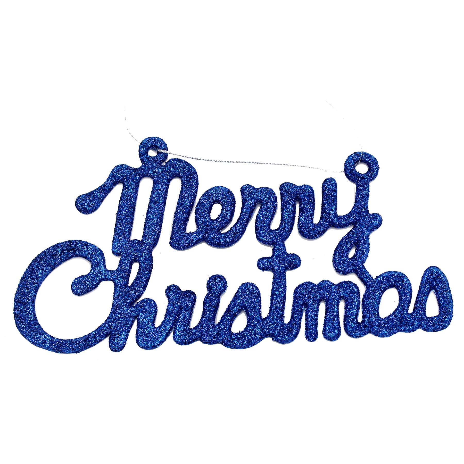 Widdle Gifts Blue Merry Christmas Glitter Hanging Sign Decoration - Midnight 4612