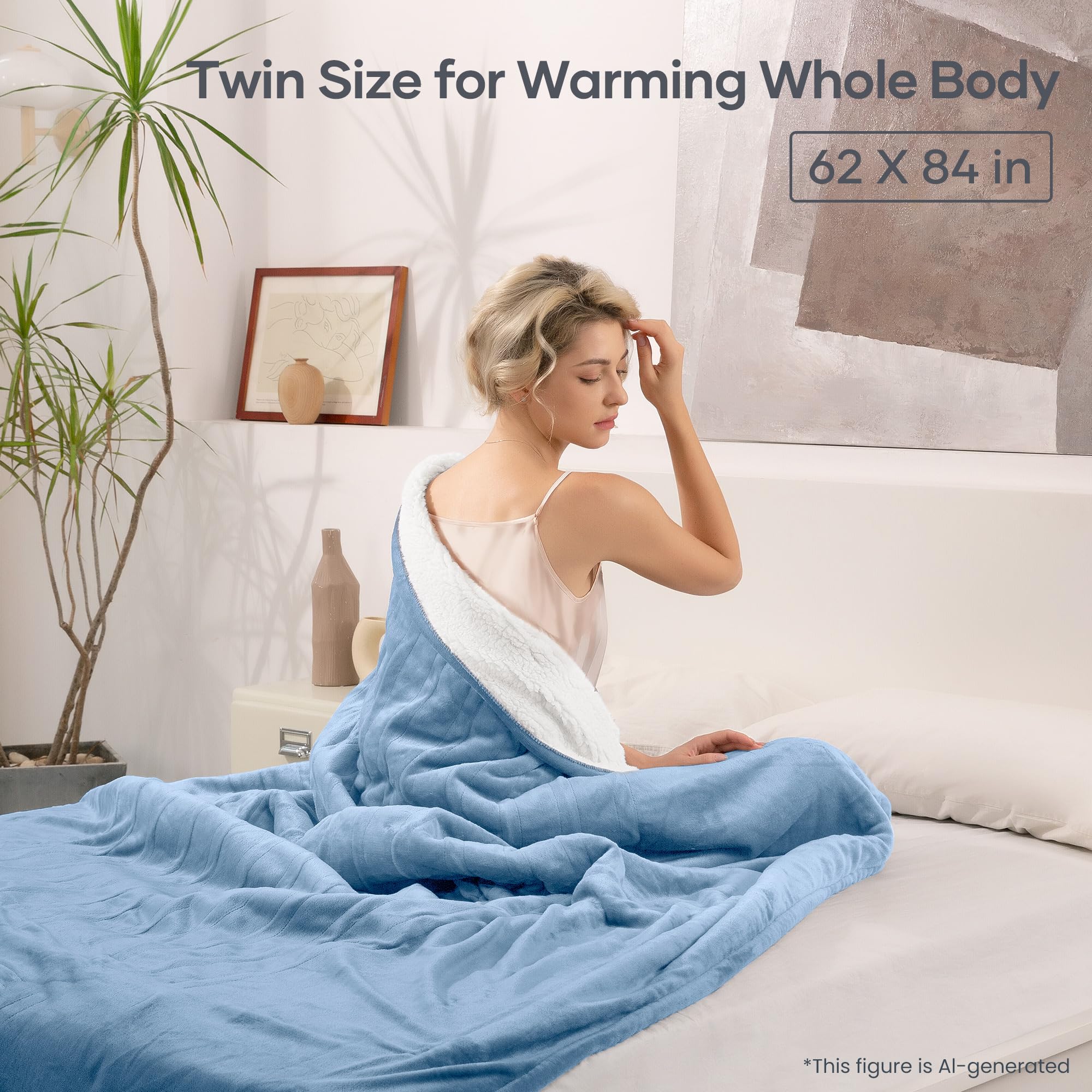 Heated Blanket Twin Size 62