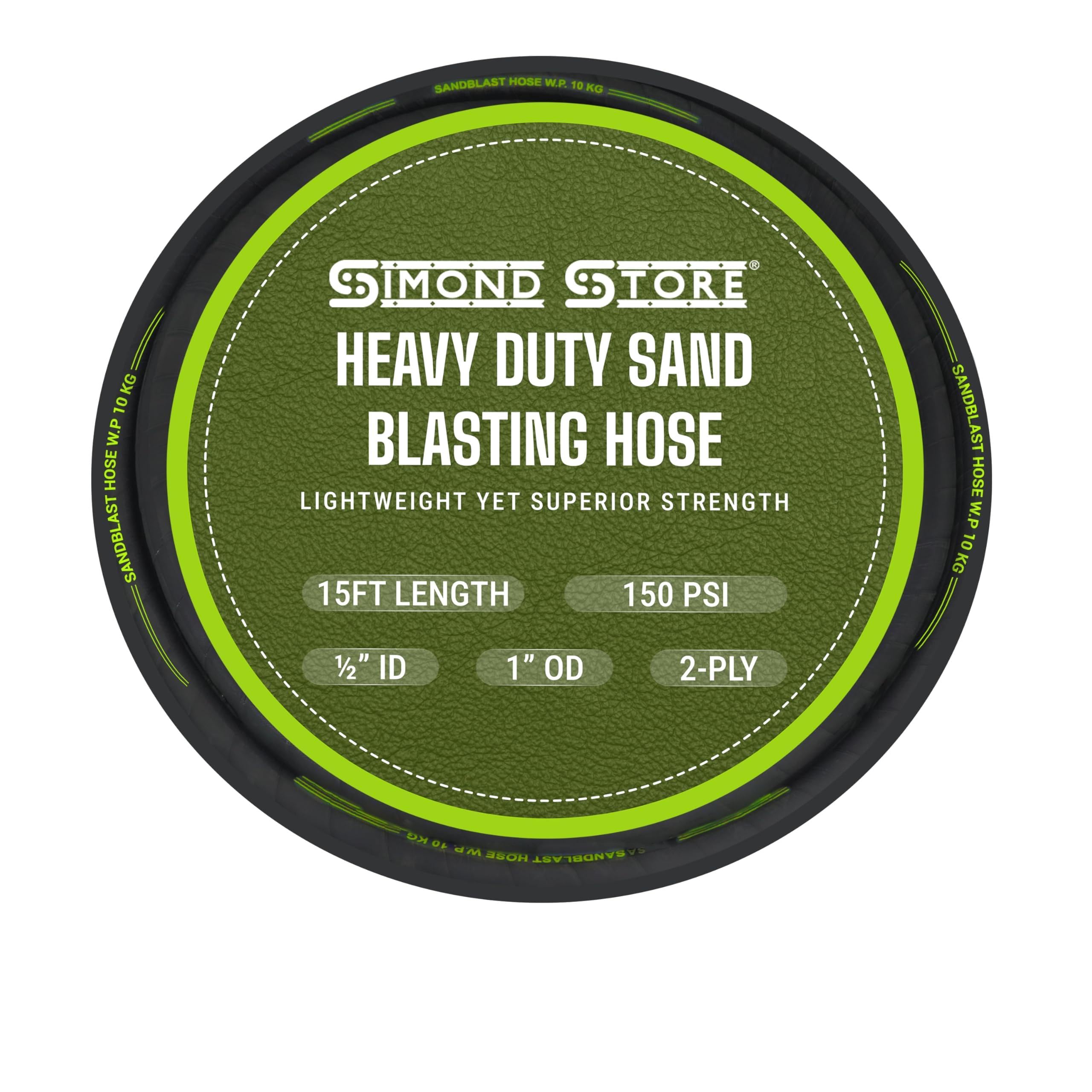SIMOND STORE Abrasive Sandblast Hose 1/2" ID Blast Hose 15 Feet Long Sandblasting Hose