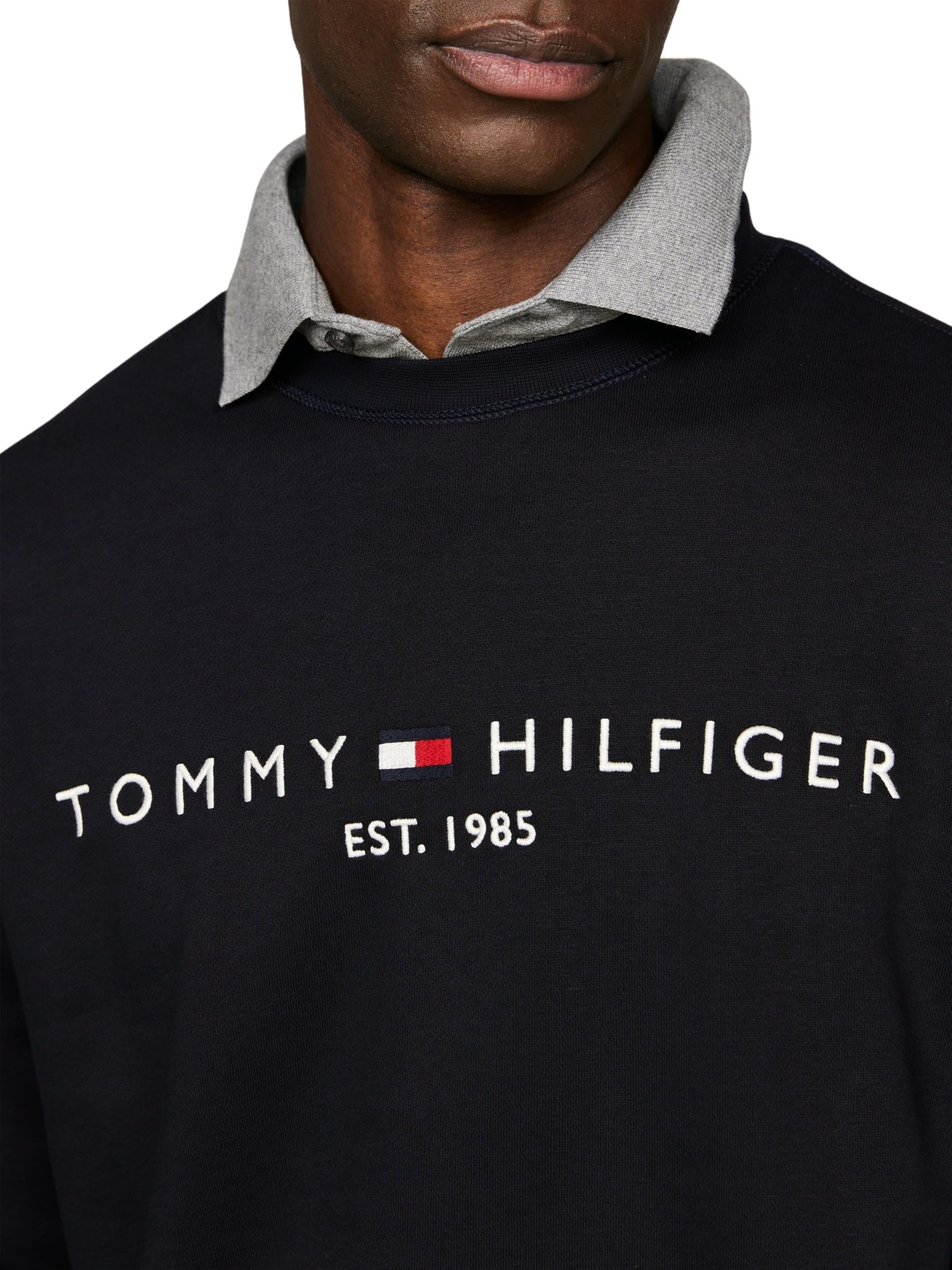 Tommy Hilfiger Felpa Uomo Tommy Logo senza Cappuccio