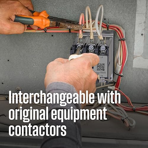 Miniatura 9 de Westinghouse Contactor de propósito definido reconocido por UL, 3 polos, 40 amperios, bobina de 240 V, SCCR 100 kA  600 V CA, terminales de