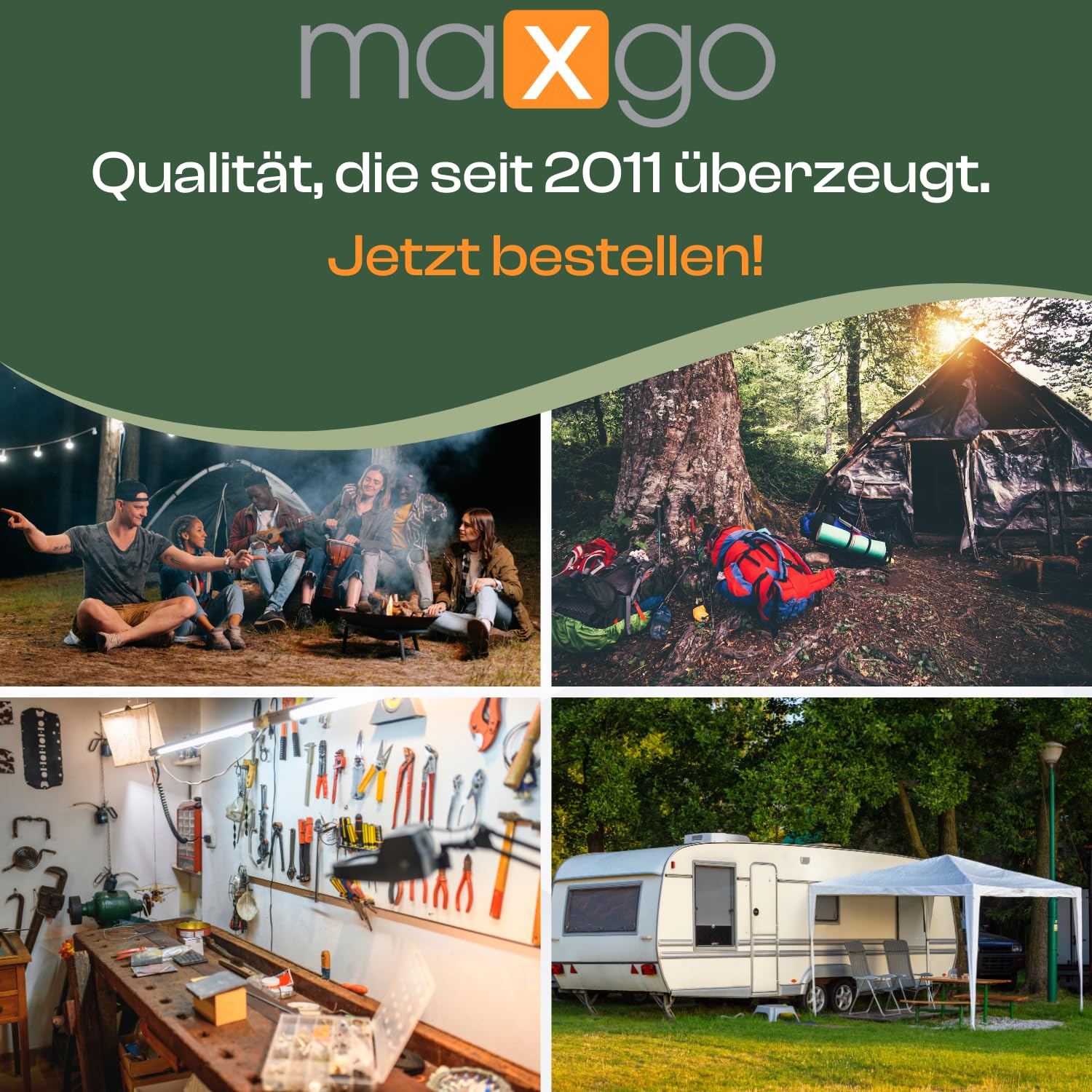CEE Campingkabel Adapter Kabel Stromadapter Camping Schuko-Vollgummi-Stecker auf CEE Kupplung für Wohnwagen Wohnmobil TITANEX H07RN-F 3G1,5mm² 16A 230V 10m