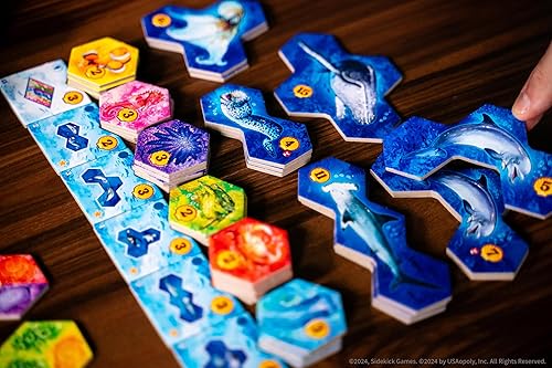 Miniatura 7 de Juego de mesa Aqua  Arte de Vincent Dutrait  Divertido juego de estrategia para adultos y familia  Juego temático de colocación de azulejos