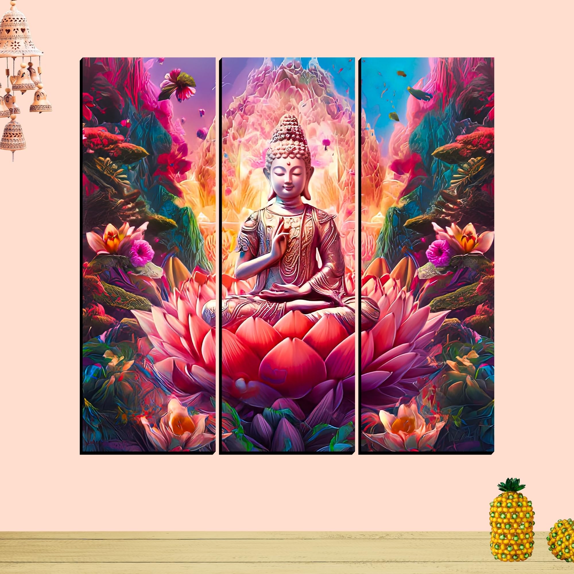 JB Creations Buddha Art, Digital Reprint, 18X18 inches, flow01
