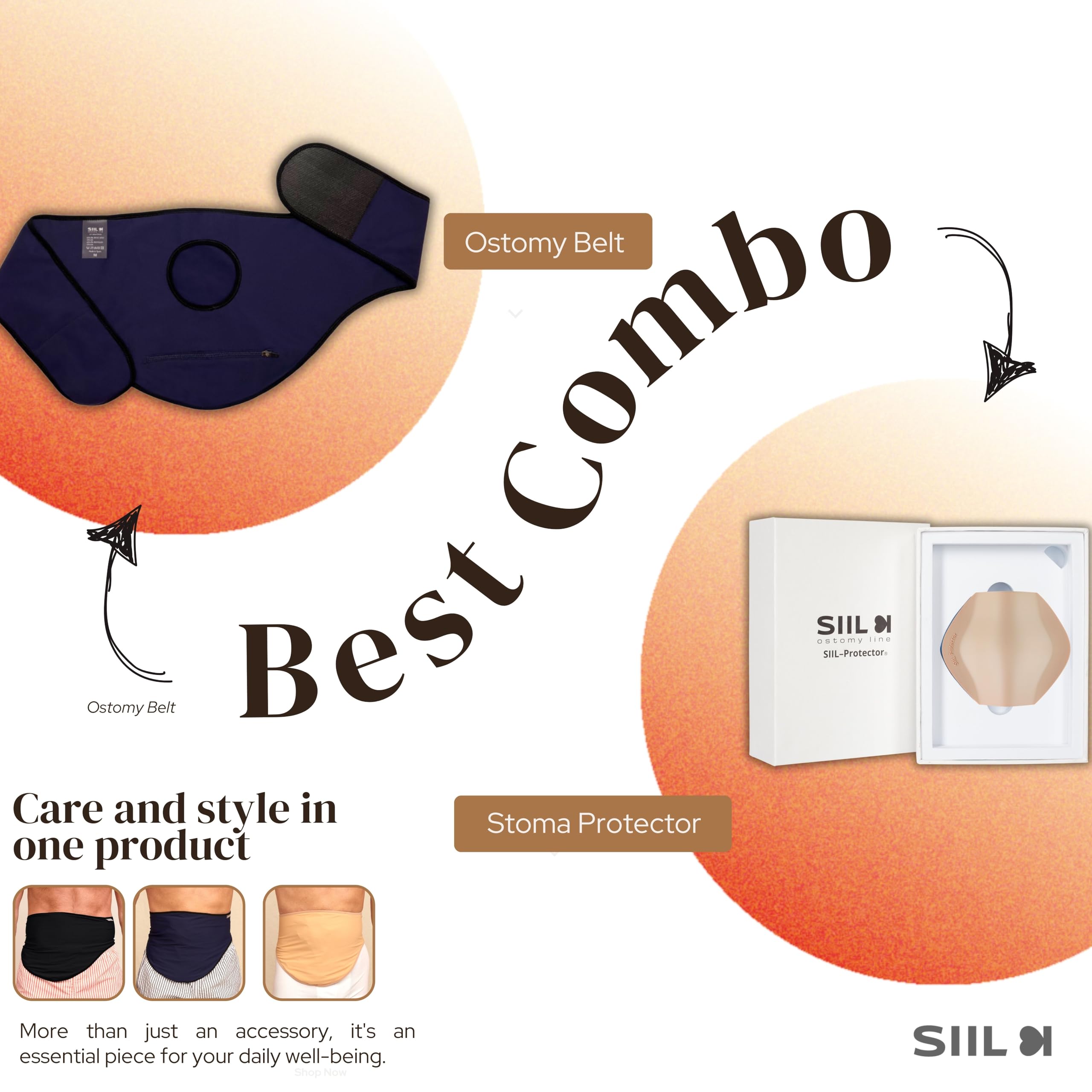 SIIL Protector de estoma | Protector de Ostomia Ostomy | Accesorios de Ostomia | Stoma protector | Stoma Shield | Stoma Guard