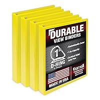 Vista 57 de Samsill Carpeta duradera de 3 anillos de 1 pulgada, fabricada en Estados Unidos, carpeta de anillos en D, cubierta transparente personalizable