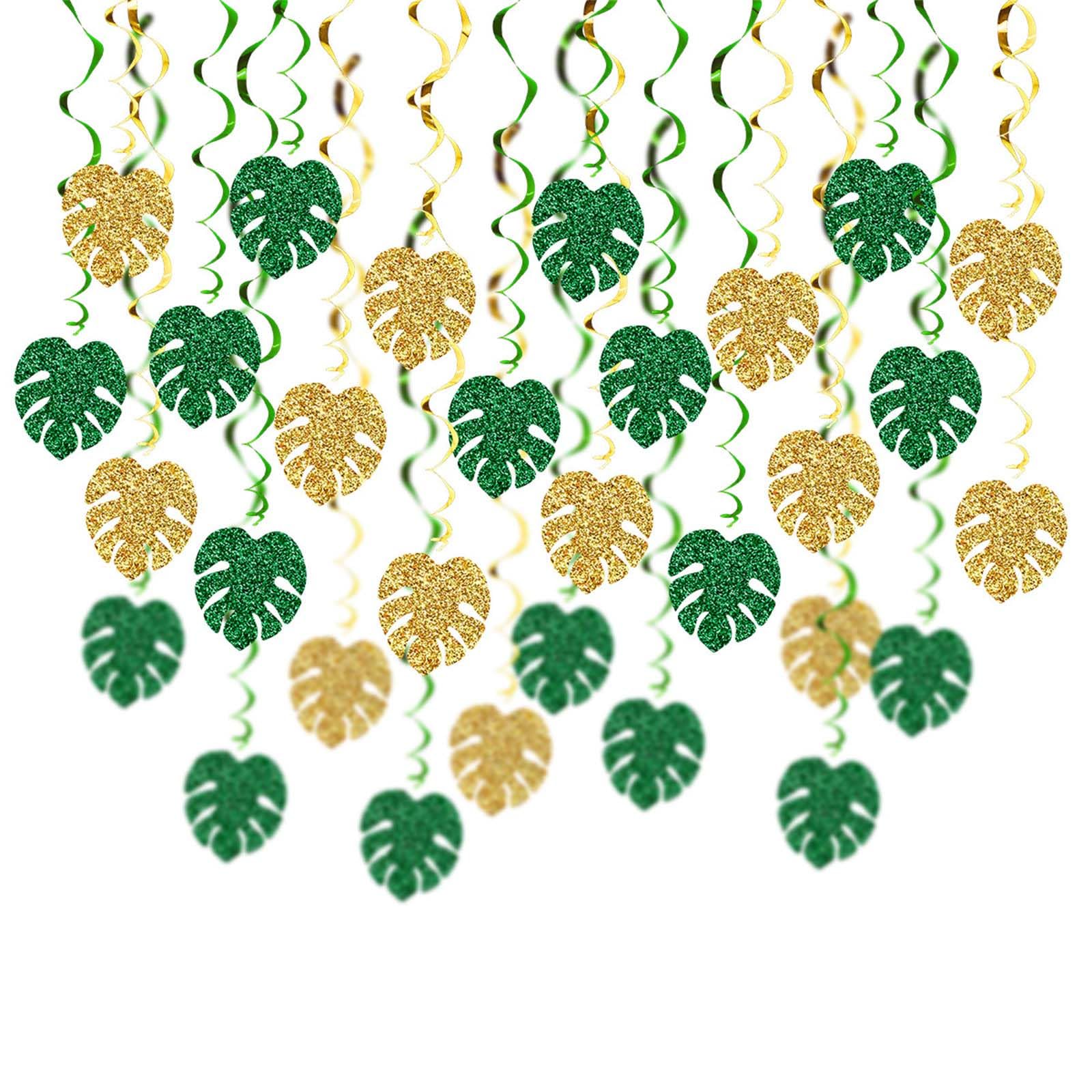 Xinsheinelry Tropicals Monstera Hangings Hawaiians Beach Luaus Party Decorations for Classroom Home Supplies Tropicals Monstera Foils