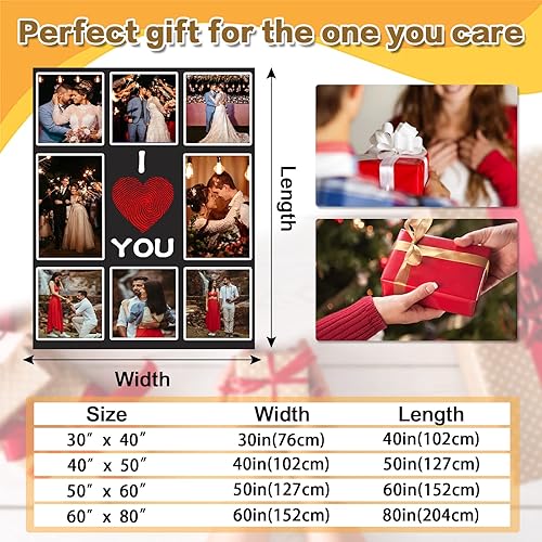 Miniatura 2 de Manta personalizada, diseño de vellón con texto, mantas con imágenes personalizadas para bebé, madre, padre, adultos, amigos, amantes, perros,