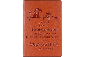 Veterinarian Gift: Vet Tech Leather Notebook For Animal Rescue, Graduation