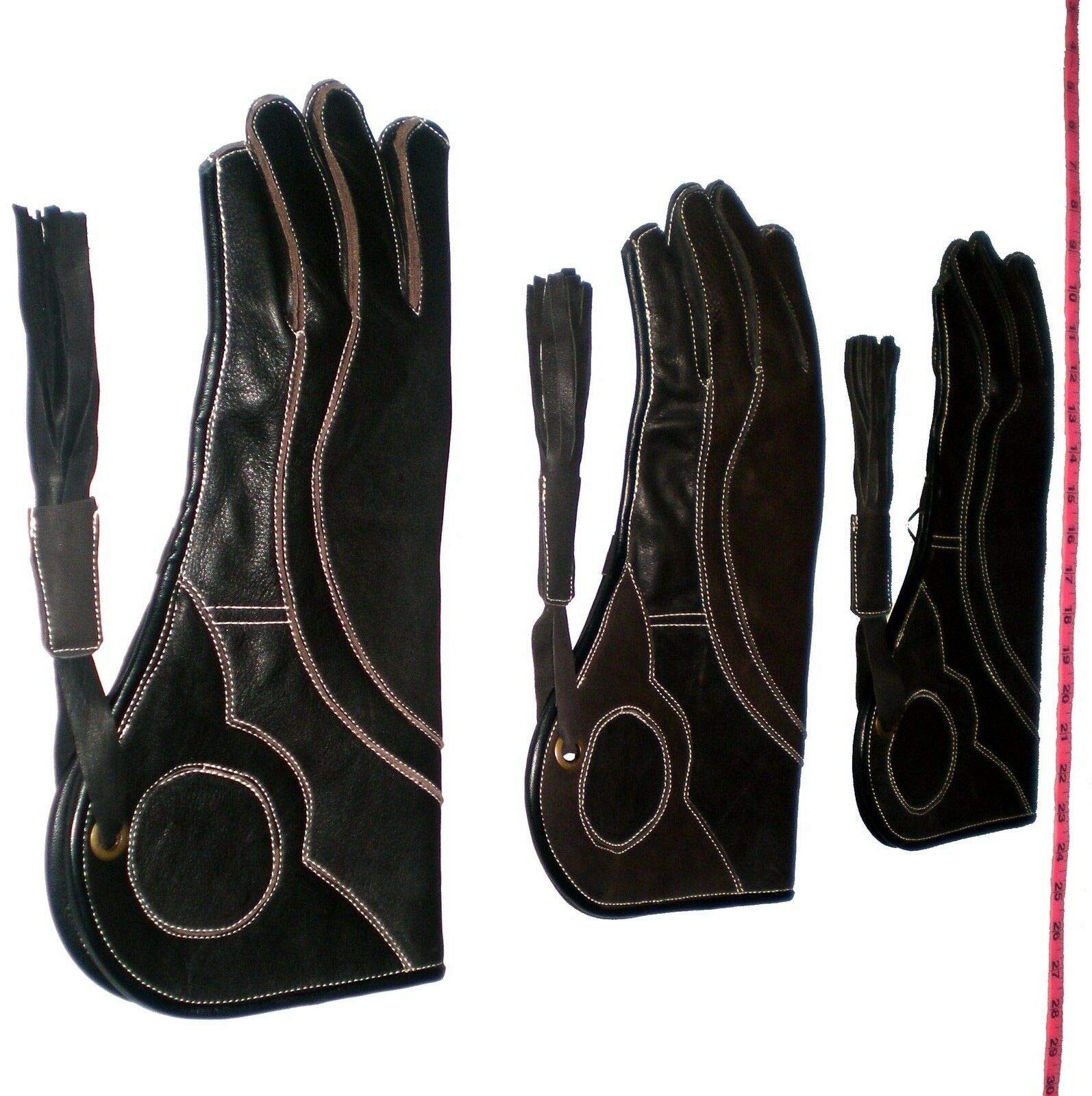 Falknerei Handschuh TRIPLE Fell Nubuk Leder 35,6 cm lang 3 Lagen (alle Größen) Gr. XL, REGULAR