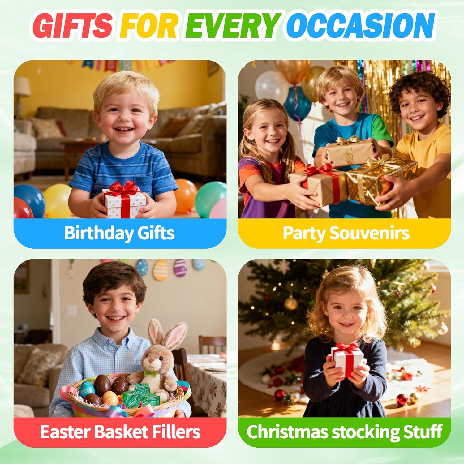 Squishy Fidget Toys Stress Cube, 1.38"*1.38" Stress Balls for Kids Adults Stress Relief, Ice Squishy Cube Sugar Balls, Sensory Toys for Kids with Autism an danxiety Disorder(Green) - Image 7