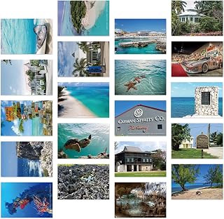 Vintage Cayman Islands Landscape Postcards Pack 20pc/Set | Postcards from Around the World Greeting Cards for Business World Travel Postcard for Mailing Decor Gift