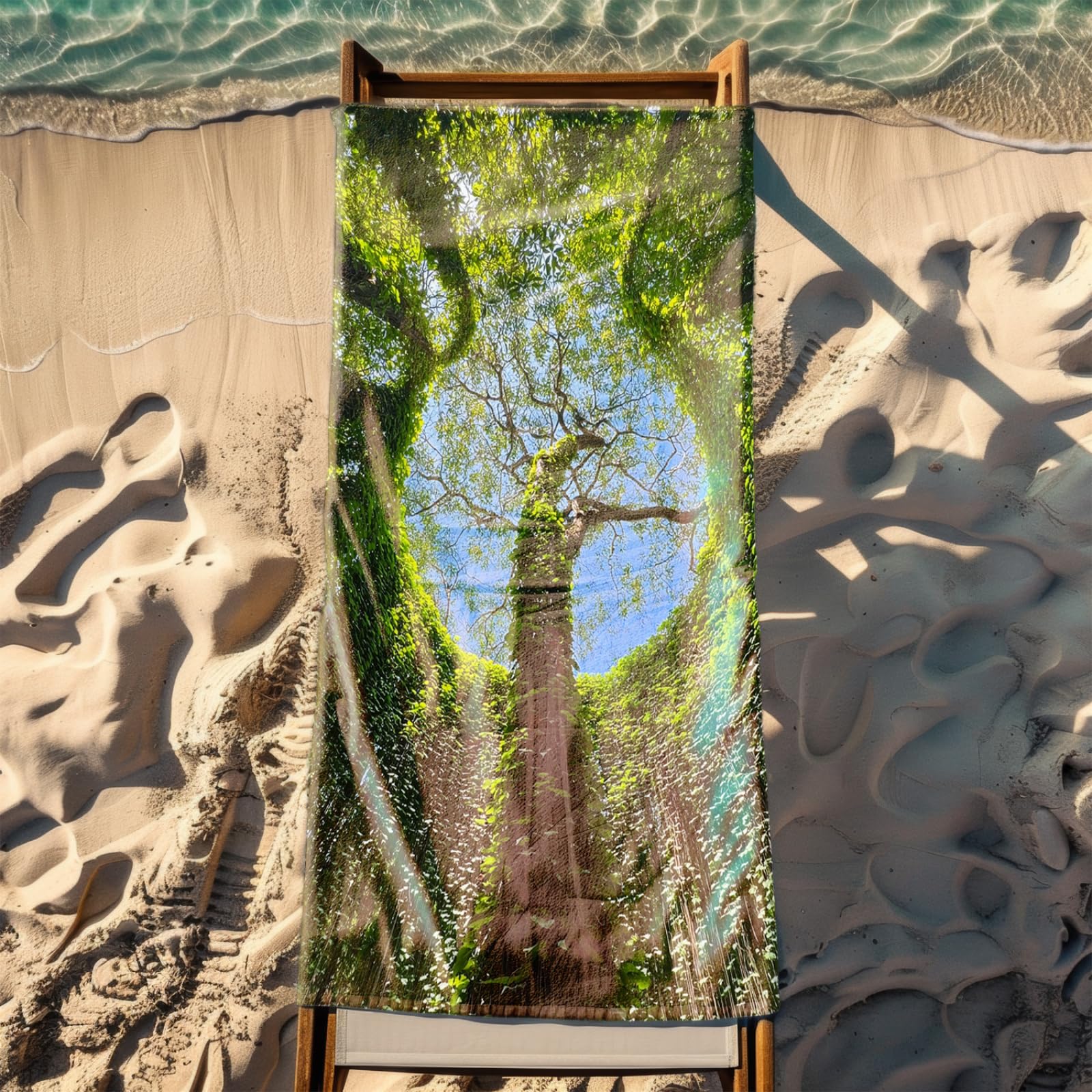 Générique Serviette de Plage 90X180 Arbre Vert