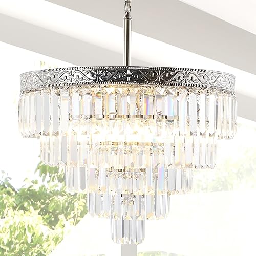 Miniatura 6 de JONATHAN Y JYL9007A Wyatt - Lámpara de araña LED de cristal de 20 pulgadas, contemporánea, clásica, tradicional regulable, ajustable, para comedor,